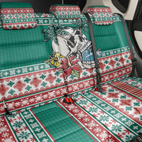 Hawaiian Skull Surfs Back Car Seat Cover Mele Kalikimaka Palaka Quilt Pattern - Polynesian Pride