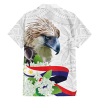 Philippines Eagle and Sampaguita Flowers Family Matching Tank Maxi Dress and Hawaiian Shirt Polynesian Pattern