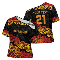 New Zealand Rugby Pacific Custom Cross Shoulder Shirt Rangatira Maori Kowhaiwhai Pattern - Polynesian Pride