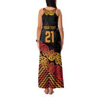 New Zealand Rugby Pacific Custom Family Matching Tank Maxi Dress and Hawaiian Shirt Rangatira Maori Kowhaiwhai Pattern LT9 - Polynesian Pride