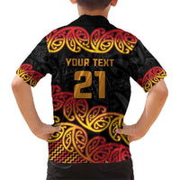 New Zealand Rugby Pacific Custom Hawaiian Shirt Rangatira Maori Kowhaiwhai Pattern