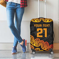 New Zealand Rugby Pacific Custom Luggage Cover Rangatira Maori Kowhaiwhai Pattern