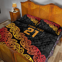 New Zealand Rugby Pacific Custom Quilt Bed Set Rangatira Maori Kowhaiwhai Pattern LT9 - Polynesian Pride