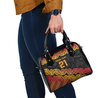 New Zealand Rugby Pacific Custom Shoulder Handbag Rangatira Maori Kowhaiwhai Pattern LT9 - Polynesian Pride