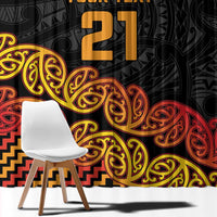 New Zealand Rugby Pacific Custom Window Curtain Rangatira Maori Kowhaiwhai Pattern LT9 - Polynesian Pride