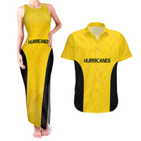 New Zealand Rugby Pacific Custom Couples Matching Tank Maxi Dress and Hawaiian Shirt Hau Awhiowhio Maori Tribal Tattoo LT9 Gold - Polynesian Pride