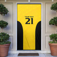 New Zealand Rugby Pacific Custom Door Cover Hau Awhiowhio Maori Tribal Tattoo LT9 Gold - Polynesian Pride