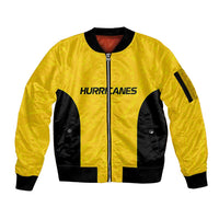 New Zealand Rugby Pacific Custom Sleeve Zip Bomber Jacket Hau Awhiowhio Maori Tribal Tattoo LT9 Unisex Gold - Polynesian Pride