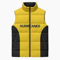 New Zealand Rugby Pacific Custom Sleeveless Puffer Jacket Hau Awhiowhio Maori Tribal Tattoo - Polynesian Pride