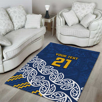 New Zealand Rugby Pacific Custom Area Rug Kahupeka Maori Kowhaiwhai Pattern LT9 - Polynesian Pride