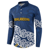 New Zealand Rugby Pacific Custom Button Sweatshirt Kahupeka Maori Kowhaiwhai Pattern LT9 - Polynesian Pride