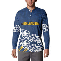 New Zealand Rugby Pacific Custom Button Sweatshirt Kahupeka Maori Kowhaiwhai Pattern LT9 - Polynesian Pride
