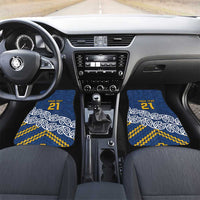 New Zealand Rugby Pacific Custom Car Mats Kahupeka Maori Kowhaiwhai Pattern LT9 Set 2pcs - Front Blue - Polynesian Pride