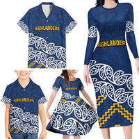 New Zealand Rugby Pacific Custom Family Matching Long Sleeve Bodycon Dress and Hawaiian Shirt Kahupeka Maori Kowhaiwhai Pattern LT9 - Polynesian Pride