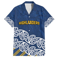 New Zealand Rugby Pacific Custom Family Matching Tank Maxi Dress and Hawaiian Shirt Kahupeka Maori Kowhaiwhai Pattern LT9 Dad's Shirt - Short Sleeve Blue - Polynesian Pride