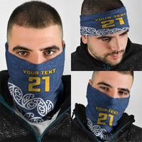 New Zealand Rugby Pacific Custom Neck Gaiter Kahupeka Maori Kowhaiwhai Pattern - Polynesian Pride