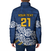 New Zealand Rugby Pacific Custom Padded Jacket Kahupeka Maori Kowhaiwhai Pattern - Polynesian Pride