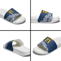 New Zealand Rugby Pacific Custom Slide Sandals Kahupeka Maori Kowhaiwhai Pattern LT9 - Polynesian Pride