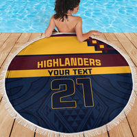 New Zealand Rugby Pacific Custom Beach Blanket Kahupeka Retro 2025 Taniko Motif LT9 - Polynesian Pride