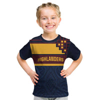 New Zealand Rugby Pacific Custom Kid T Shirt Kahupeka Retro 2025 Taniko Motif