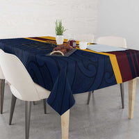 New Zealand Rugby Pacific Custom Tablecloth Kahupeka Retro 2025 Taniko Motif