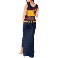 New Zealand Rugby Pacific Custom Tank Maxi Dress Kahupeka Retro 2025 Taniko Motif
