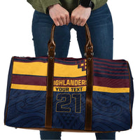 New Zealand Rugby Pacific Custom Travel Bag Kahupeka Retro 2025 Taniko Motif - Polynesian Pride