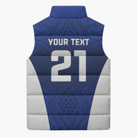 New Zealand Rugby Pacific Custom Sleeveless Puffer Jacket Kahurangi Auckland All Blue - Polynesian Pride