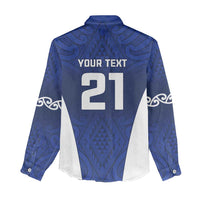 New Zealand Rugby Pacific Custom Women Casual Shirt Kahurangi Auckland All Blue LT9 - Polynesian Pride
