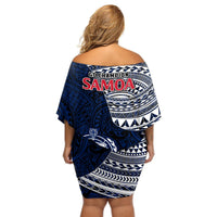 Samoa Rugby Off Shoulder Short Dress Proud Samoa World Cup 2023 LT9 - Polynesian Pride