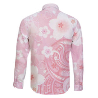 Japan Sakura Floral with Polynesian Vibe Family Matching Tank Maxi Dress and Hawaiian Shirt LT9 - Polynesian Pride