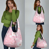 Japan Sakura Floral with Polynesian Vibe Grocery Bag