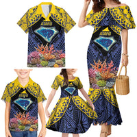 Tokelau Atafu Atoll Personalised Family Matching Mermaid Dress and Hawaiian Shirt Pacific Coral Reef Vibe LT9 - Polynesian Pride