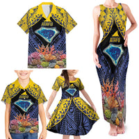 Tokelau Atafu Atoll Personalised Family Matching Tank Maxi Dress and Hawaiian Shirt Pacific Coral Reef Vibe LT9 - Polynesian Pride
