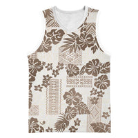 Vintage Hawaii Basketball Jersey Hibiscus Tapa Tribal With Hawaiian Quilt Pattern Gold - Polynesian Pride