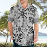 Hawaii Tapa Tribal Hawaiian Shirt With Hawaiian Quilt Pattern Black LT9 - Polynesian Pride
