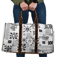 Hawaii Tapa Tribal Travel Bag With Hawaiian Quilt Pattern Black - Polynesian Pride