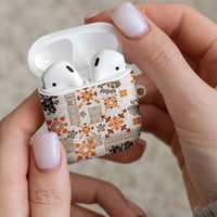 Hawaii Tapa Tribal AirPods Case With Hawaiian Quilt Pattern Gold - Polynesian Pride