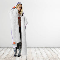Hawaii Tapa Tribal Hooded Blanket With Hawaiian Quilt Pattern Violet LT9 - Polynesian Pride