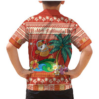 Hawaii Mele Kalikimaka Family Matching Mermaid Dress and Hawaiian Shirt Surfing Santa Funny Christmas LT9 - Polynesian Pride