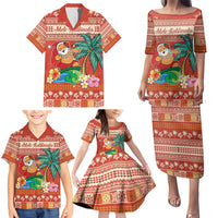 Hawaii Mele Kalikimaka Family Matching Puletasi and Hawaiian Shirt Surfing Santa Funny Christmas LT9 - Polynesian Pride