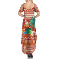 Hawaii Mele Kalikimaka Family Matching Summer Maxi Dress and Hawaiian Shirt Surfing Santa Funny Christmas LT9 - Polynesian Pride