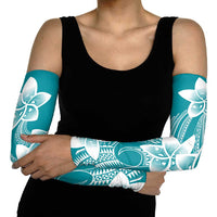 Polynesian Plumeria Flowers Tribal Arm Sleeves Pacific Tattoo Teal Style LT9 - Polynesian Pride