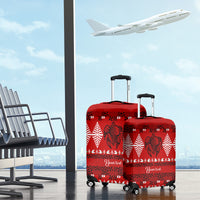 Personalised Tonga Kilisimasi Fiefia Luggage Cover Merry Christmas with Turtle Ngatu Pattern LT9 - Polynesian Pride