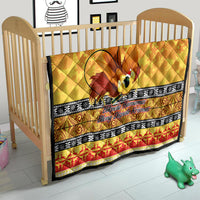 PNG Hamamas Krismas Quilt Papua New Guinea Bird Of Paradise Merry Christmas Gold Style LT9 - Polynesian Pride