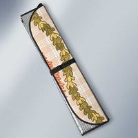 Hawaiian Ohia Lehua Lei Auto Sun Shade Plaid Palaka Ahiehie Pattern LT9 - Polynesian Pride