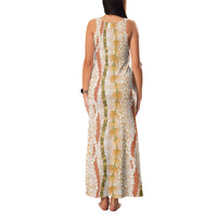 Hawaiian Ohia Lehua Lei Family Matching Tank Maxi Dress and Hawaiian Shirt Plaid Palaka Ahiehie Pattern LT9 - Polynesian Pride