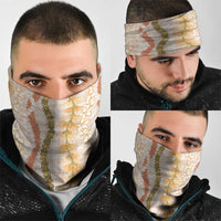 Hawaiian Ohia Lehua Lei Neck Gaiter Plaid Palaka Ahiehie Pattern - Polynesian Pride