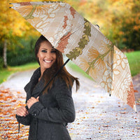 Hawaiian Ohia Lehua Lei Umbrella Plaid Palaka Ahiehie Pattern - Polynesian Pride