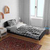 Hawaiian Ohia Lehua Lei Bedding Set Plaid Palaka Eleele Pattern - Polynesian Pride